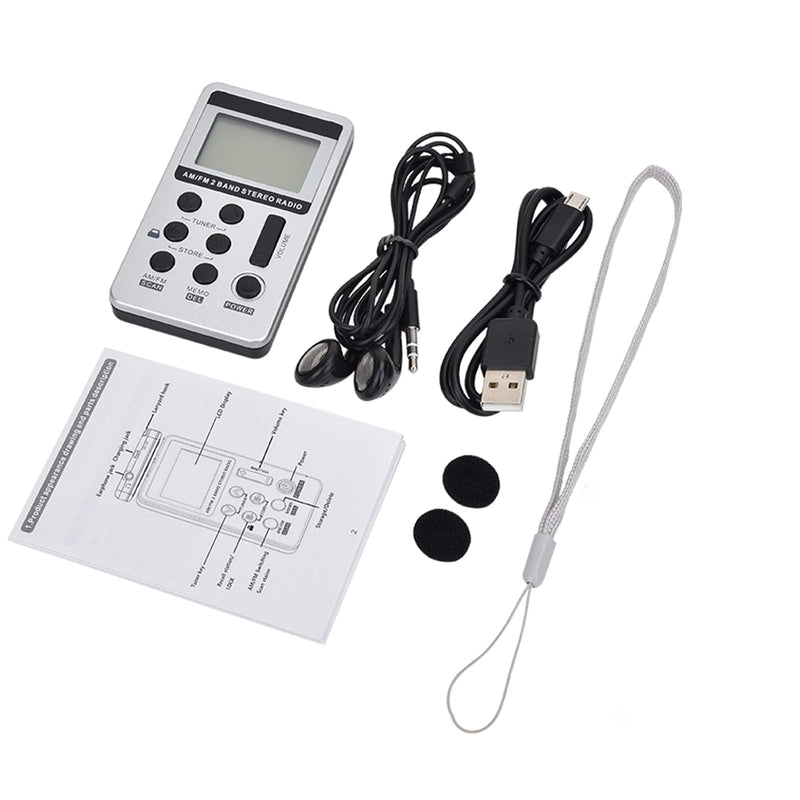 [AUSTRALIA] - AM FM Portable Radio,Vnaovd Digital Tuning Personal Pocket Radio with Best Reception, Rechargeable Battery,Stereo Earphone,Lock Screen for Walk Jogging Gym Camping HS-1 