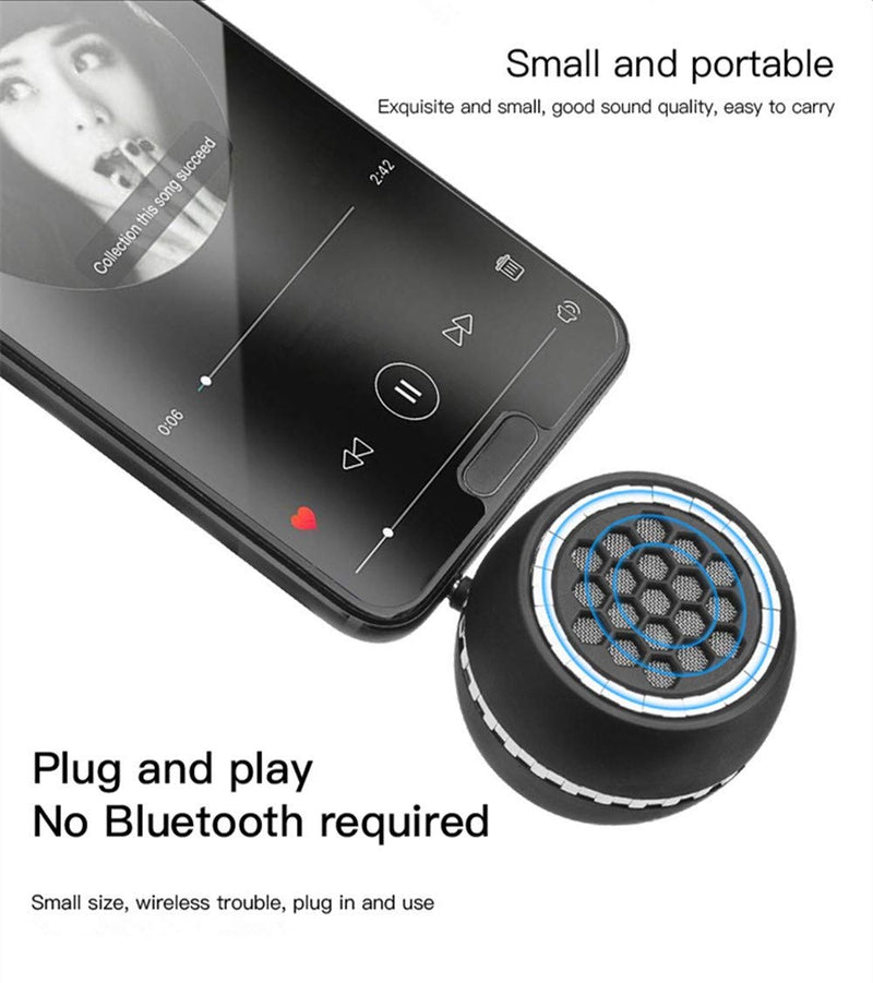 Mini Portable Speakers, 3W 36mm Microphone Speaker Line-in Speaker with 3.5mm Aux Audio Jack and Plug in Clear Bass Micro for Smart Phone, pad, tablet, Laptop, Computer.