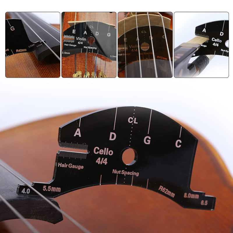 4/4 Bridge Fingerboard Template Repair Reference Tool Violincello Making Tools 4/4 Cello