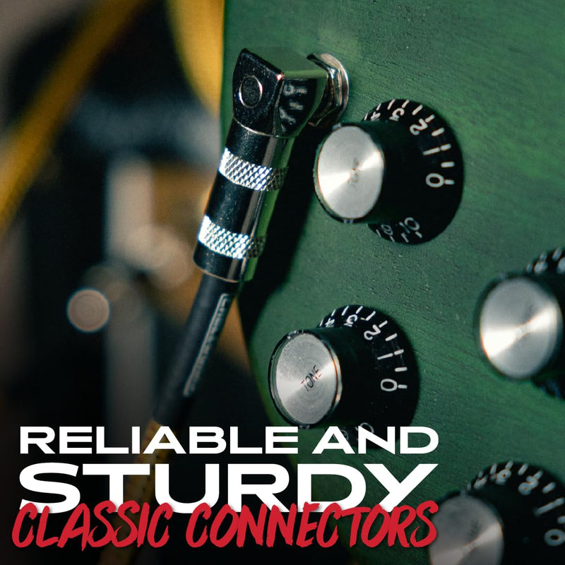 by Gator Cases Backline Series 20 Ft Braided Guitar Instrument Cable, Straight to Right Angle, Black/Grey (GCWB-INS-20RABG) Black / Grey 20 ft.