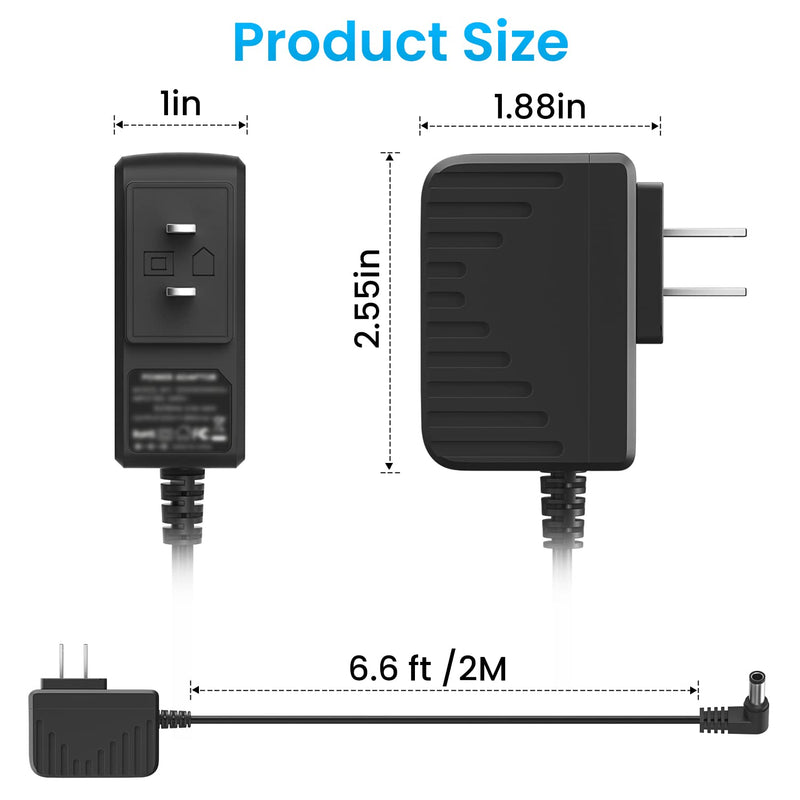 9V Adapter for Boss Effects Pedals, Distortion, Casio Keyboards, 9V 850mA Power Supply for Guitar Pedals,AC dc 9v Power Cord Replacement D'Addario PW-CT-9V, Boss PSA-120S