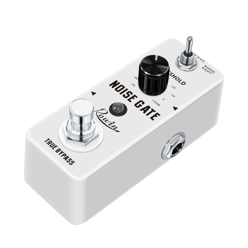 Rowin LEF-319 Noise Gate Pedal - Dual Mode (Hard/Soft) Noise Reduction, Metal Shell, True Bypass, Compact Design (DC 9V Powered, Adapter not Included)