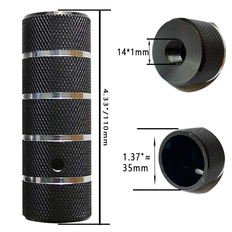 [AUSTRALIA] - Bike Pegs 4.3" Length,Suitable for 14mm Axles, Freestyle BMX Bicycles,Durable and Stylish Non-Slip Black 1 