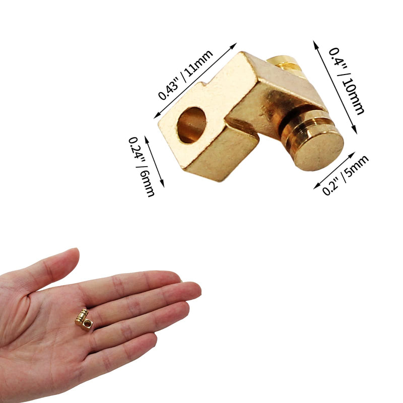 2 Pcs Guitar Roller String Tree, Gold String Tree Retainer Telecaster String Guide Bass String Retainer Screw for Tele Start(Brass)