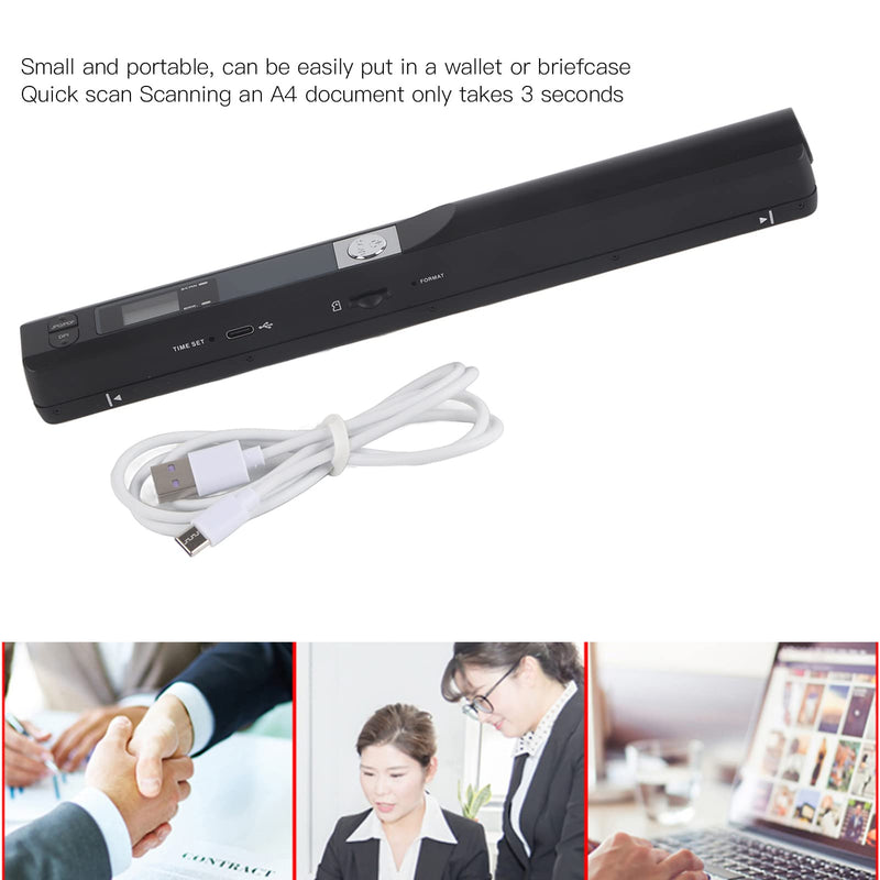 Portable Scanner,Handheld Mini Small Pen Type Scanner Scanning Wand Colour Photo A4 Document Scanning Equipment