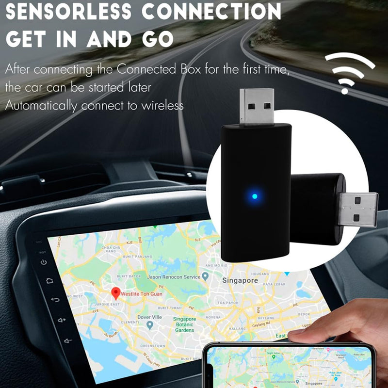 Wireless Carplay Adapter for Car Radio, Wireless CarPlay Dongle for Phone iOS10+, CarPlay Adapter Convert OEM Wired CarPlay to Wireless Plug & Play Fit for Original Car with Wired Carplay