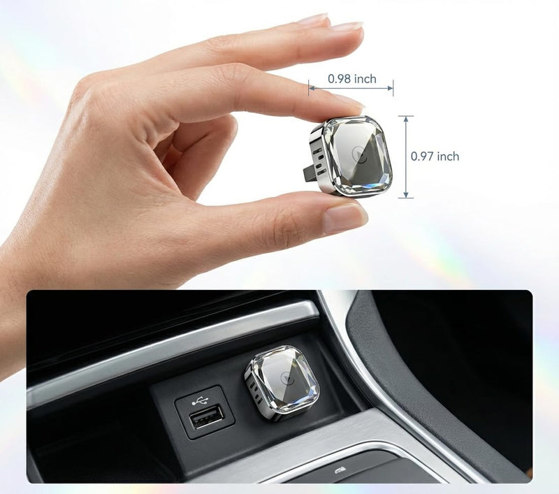2-in-1 Wireless CarPlay Adapter & Wireless Android Auto Adapter, 5.8GHz Mini Dongle, Converts Factory Wired to Wireless, USB-A/USB-C, Auto Reconnect for Cars 2016+
