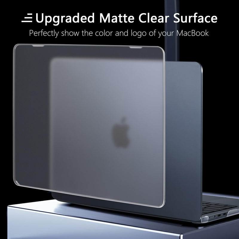[AUSTRALIA] - MEEgoodo for MacBook Air M3 M2 13.6 inch Case 2024 2022, Clear Cover Fit Model A3113 A2681,Flexible Plastic Case for M2 13 inch Laptop, Hard Shell with TPU Keyboard & Webcam Cover & OTG Adapter,Clear 