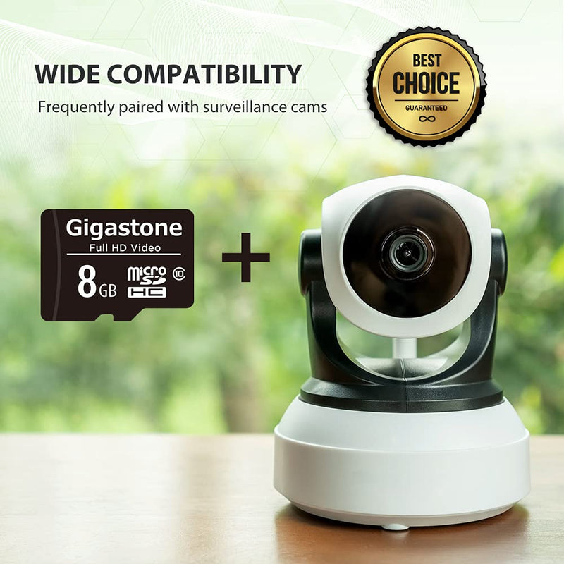 Gigastone 8GB 2-Pack Micro SD Card, Full HD Video, Surveillance Security Cam Action Camera Drone, 80MB/s Micro SDHC Class 10 8GB FHD 2-Pack