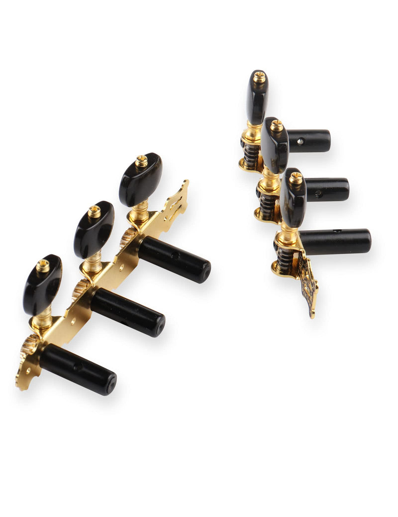 [AUSTRALIA] - Mr.Power Guitar Tuners Machine Heads 3+3 Set Tuning Keys String Pegs Only for Classical Guitar (Long Black, Black Button) Long Black 