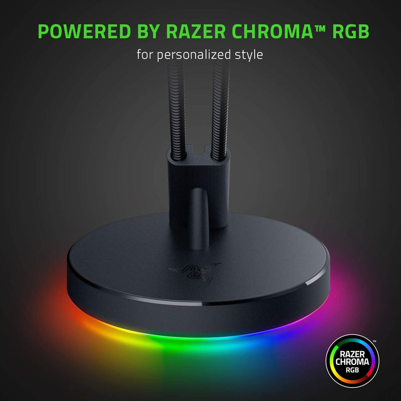 Razer Gaming Mouse Bungee V3 Chroma: Drag-Free Wired Mouse Support - for Esports-Level Performance - Weighted Base - Anti-Slip Feet - Classic Black, RC21-01520100-R3U1