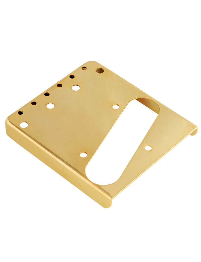 [AUSTRALIA] - Rubatone Guitar Bridge Tailpiece 3Pcs Zinc Saddles Bridge Top or Bottom Load Ashtray Style for Vintage Tele Telecaster Style Electric Guitar Parts Gold. 