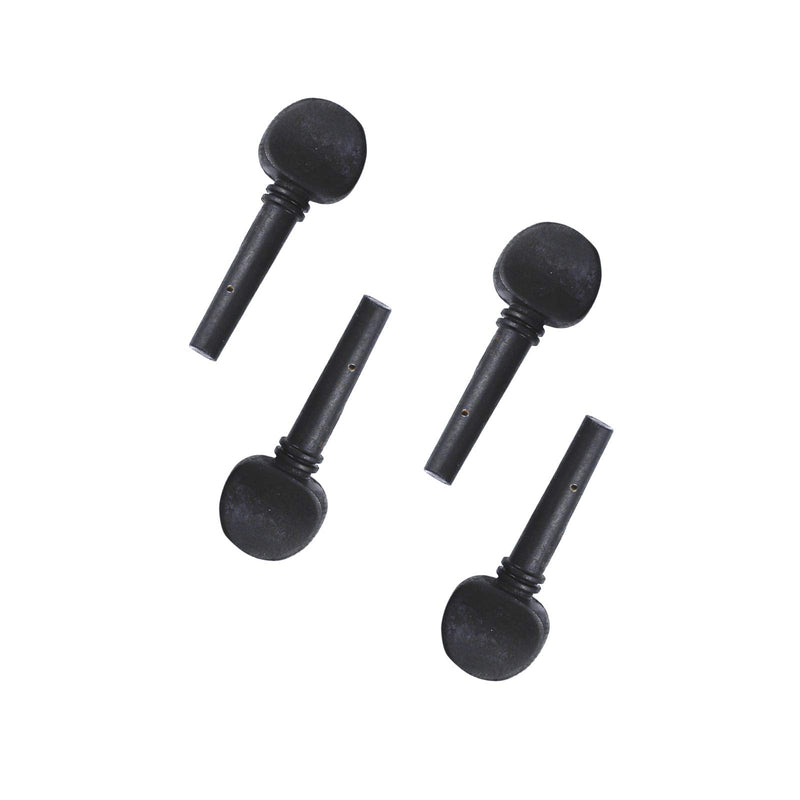 8Pcs Yootones 4/4 Wooden Violin Tuning Tuner Pegs With Predrilled Compatible with 4/4 Violin Fiddle Replacement Sets (Black)