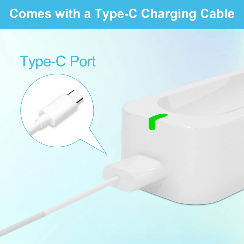 Charging Case Compatible with Apple Pencil 2nd Generation Only, Magnetic Charging Stand for Ipad Pen 2nd Gen with USB Cable, LED Indicator Light, Anti-Silp Base (White)