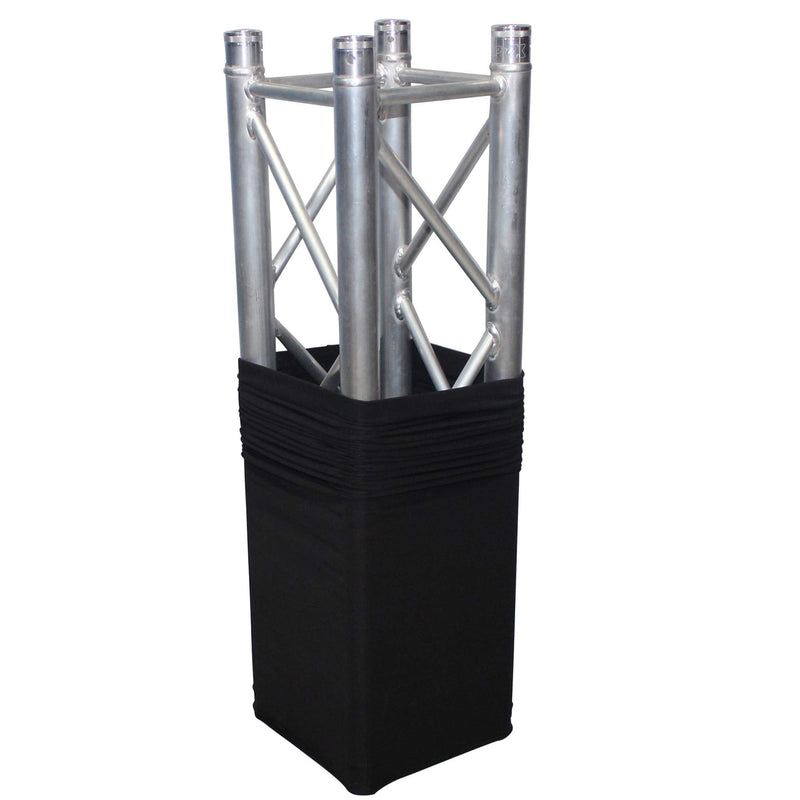 ProX XTC-SQ656TS-B 6.56Ft 2M Lycra Cover Scrim Sleeve fits 12In Quad Box Truss Segment