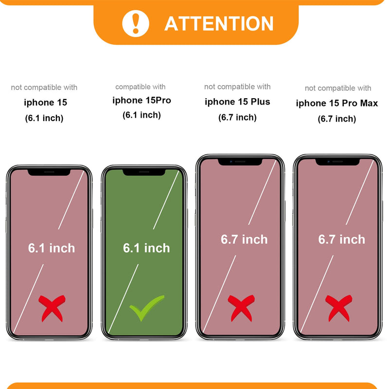 [AUSTRALIA] - Bocasal Crossbody Wallet Case for iPhone 15 Pro, RFID Blocking PU Leather Zipper Handbag Purse Flip Cover, Kickstand Folio Case with Card Slots Holder Wrist Strap Lanyard 5G 6.1 Inch (Black) Black 