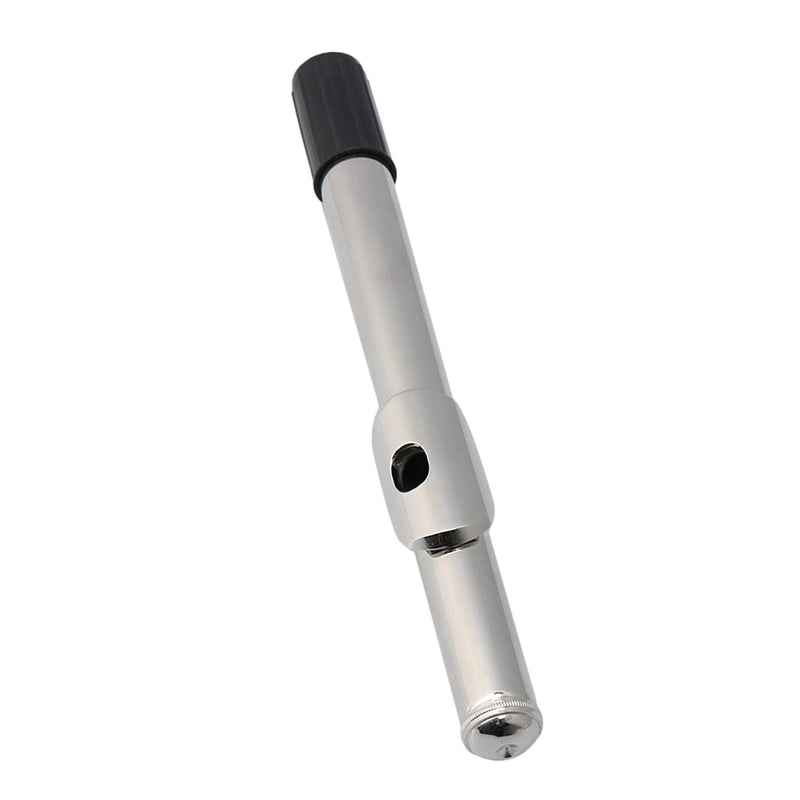 BQLZR 22.6cm Length Flute Head Joint Headjoint Mouthpiece Replacement Woodwind Instrument Accessories Silver Metal