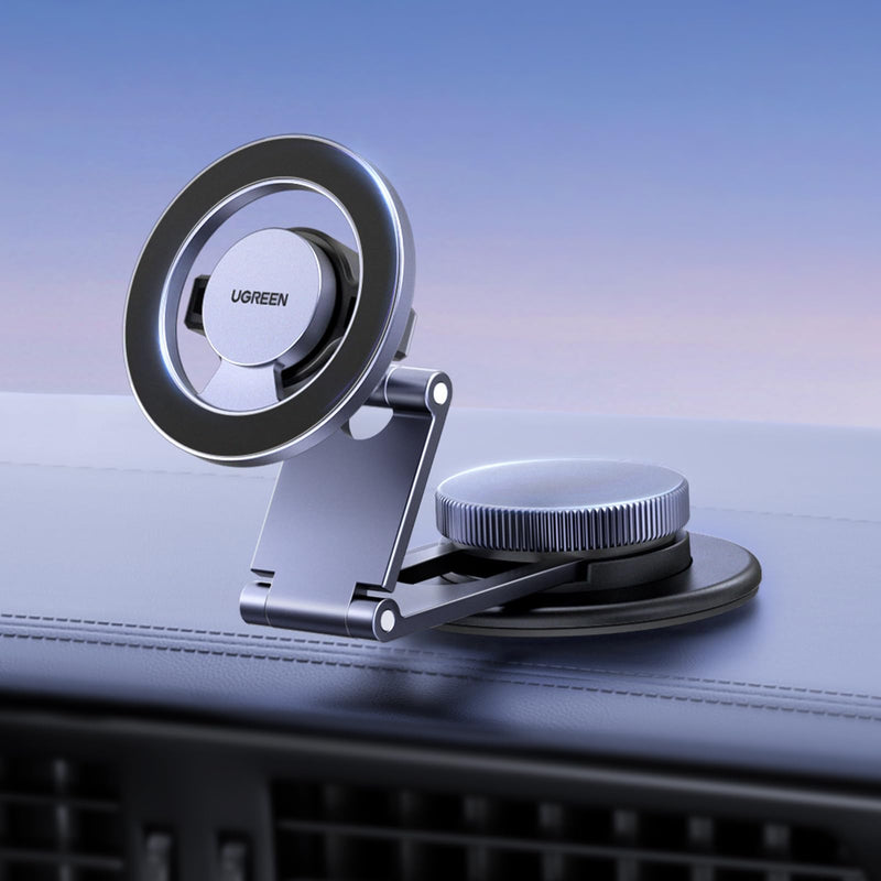 UGREEN for Magsafe Car Mount 360° Rotation Magnetic Phone Holder Dashboard Car Cellphone Holder Compatible with iPhone 17 16 15 14 13 12 Series and MagSafe Case