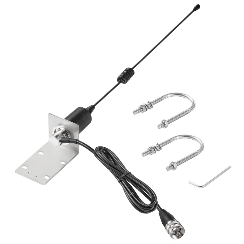 Long Range VHF Marine Radio Antenna 156-163MHz Antenna PL259 Connector with 16.5 Feet Low Loss Coaxial Cable for Midland Uniden Cobra Icom Yaesu Vertex Standard Marine Radio, Eifagur Spring Antenna