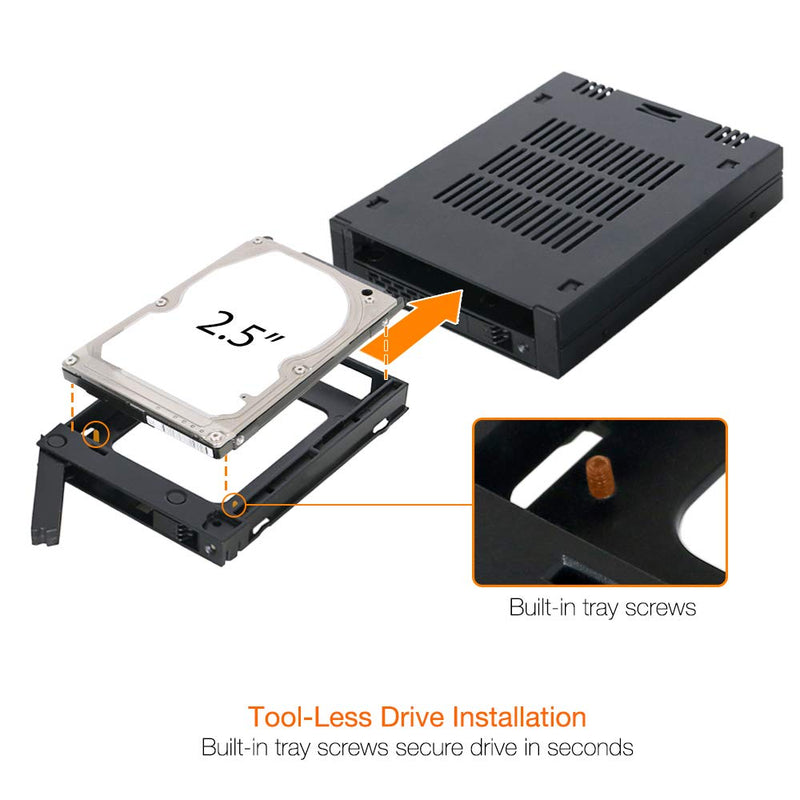 ICY DOCK 2 Bay 2.5 SAS/SATA HDD/SSD Mobile Rack for External 3.5” Bay | ExpressCage MB742SP-B