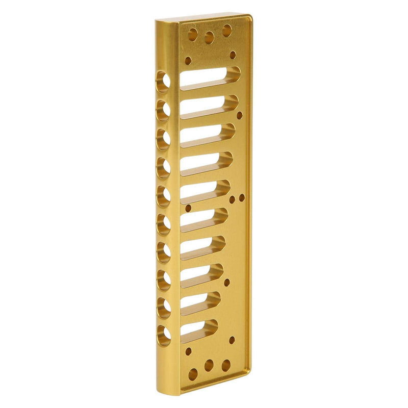 [AUSTRALIA] - Harmonica Comb, Aluminum Alloy Comb Harmonica Part for Hohne SP20 Blues HormonicaComb Accessory 10 Hole Blues Harp Comb(gold) gold 