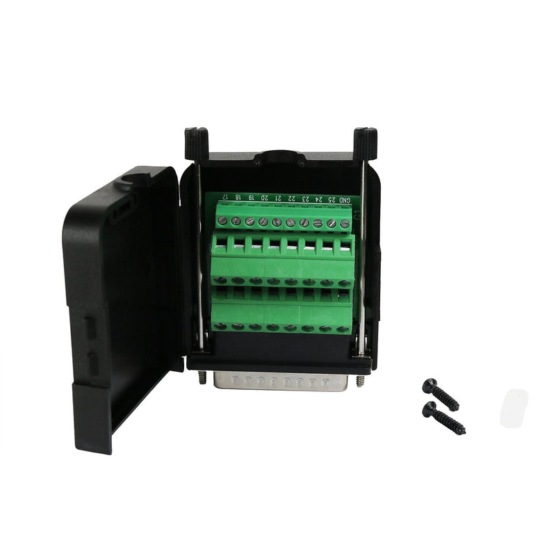 Twinkle Bay DB25 Connector to Wiring Terminal Db25 Breakout Board Solder-Free (Female Adapter with Case)