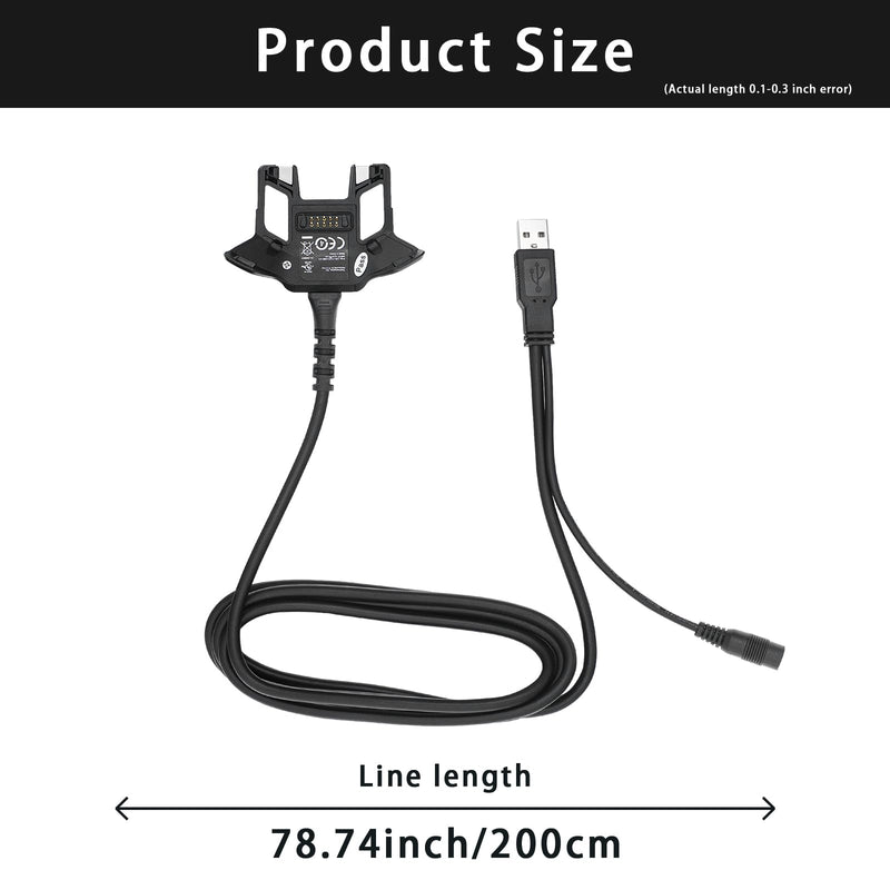 LANADO USB Charger Cable with Adapter for Zebra Symbol TC70 TC75 PDA Handheld Computer Charger Set Replaces CBL-TC7X-USB1-01 for TC72 TC77 Scanner