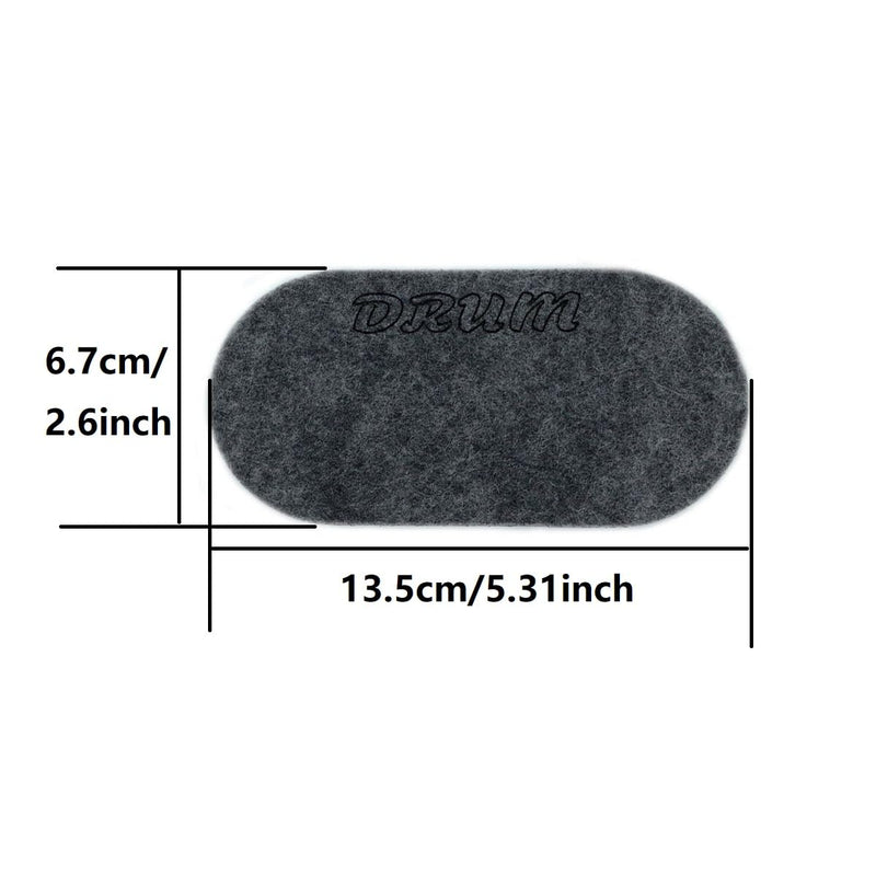 2Pcs Drum Kit Screen Protector Bass Kick Drum Impact Pad Felt Drum Protector Patch Double Pedal Click Pad Drum Strengthen Sticker Kick Drum Pads Drum Skin Accessories