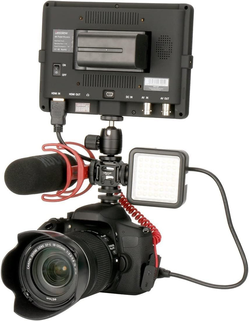 [AUSTRALIA] - Ulanzi PT-3 Aluminium Camera Hot Shoe Mount Adapter Video Accessory Triple Cold Shoe Bracket Lights, LED Monitors, Microphones, Audio Recorder & Studio Flash Video Camera 
