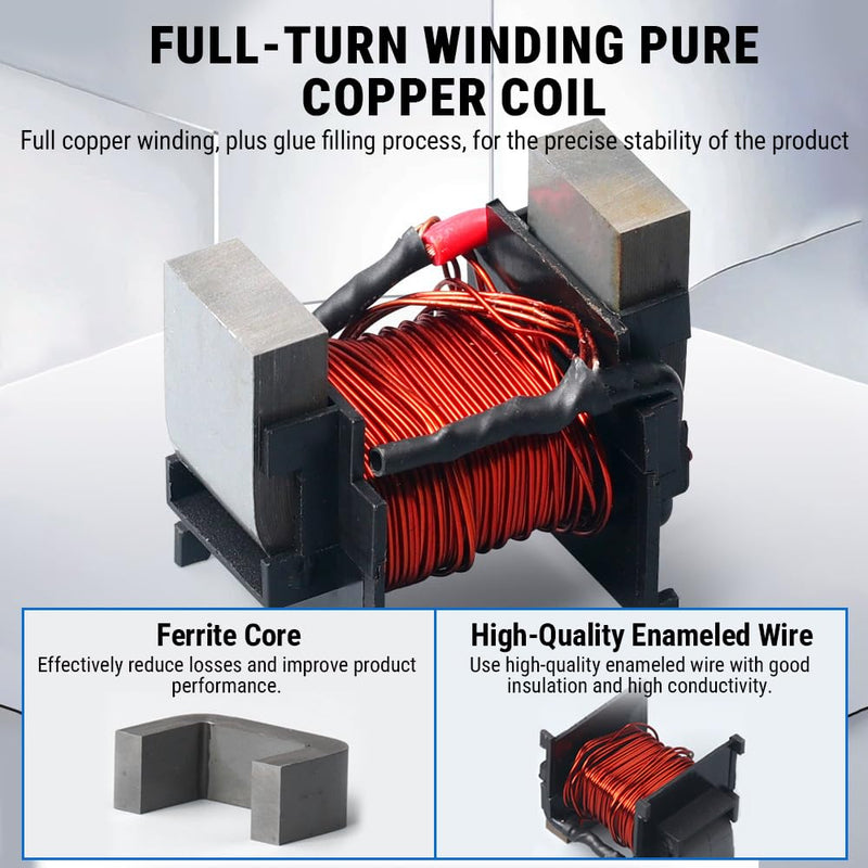 Uadme Split Core Current Transformer, PZCT-02 Current Transformer 100A, Precise Current Sensor for 100A Amp Energy Meter, Fully Closed, Snap Connection Structure