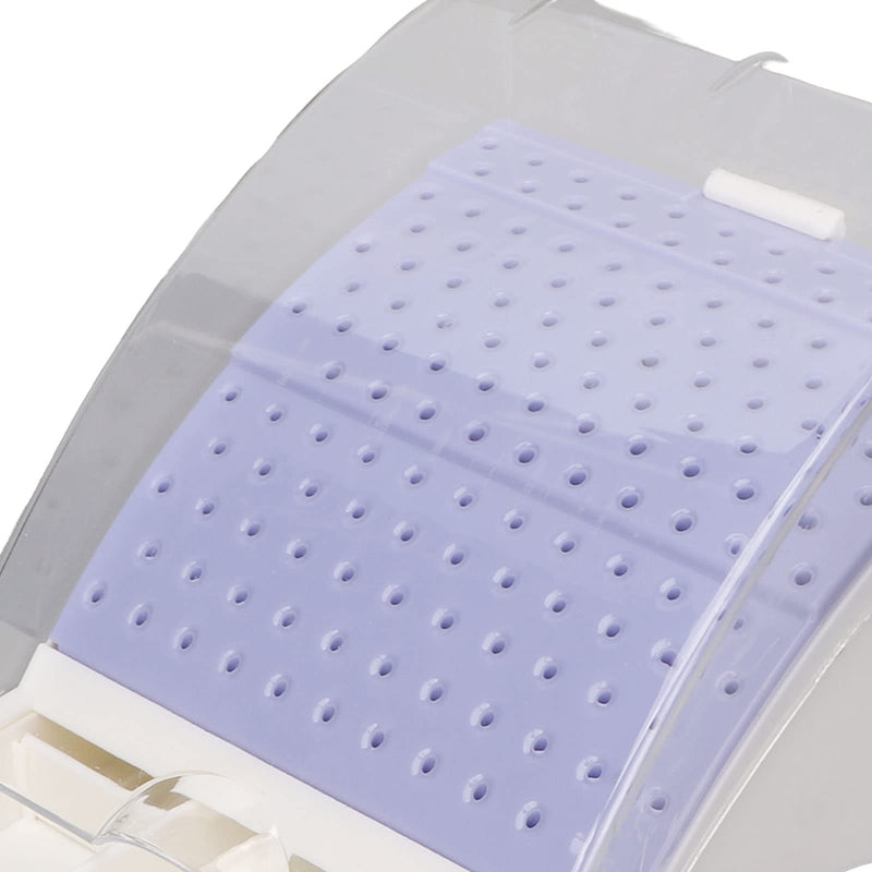Dental Bur Block 142 Holes Bur Box Bur Holder, Annhua Dental Bur Organiser Plastic with Lid Case for Needle, Bur, File