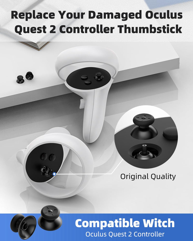 Joystick Replacement Kit for Oculus Quest 2 Controller, OLCLSS Accessories for Oculus Quest 2 Controller and Meta Quest 2 Controller (2-in-one)