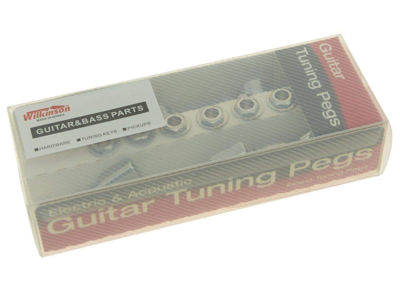 Wilkinson 3x3 Chrome E-Z Post Guitar Tuners E-Z-LOK Guitar Tuning Keys Machine Heads for Acoustic Guitars