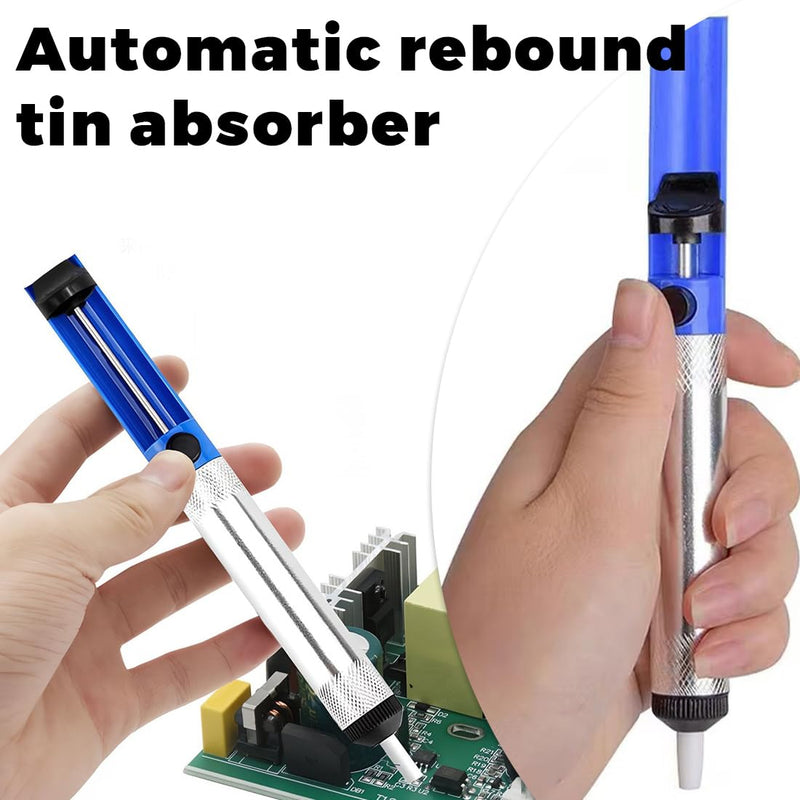 CJQRL 2 Piece Soldering Pump Desoldering Pump Set Desoldering Suction Pump High Temperature Resistant Silicone Nozzle Soldering Sucker Essential Accessories for Professional Welders Soldering Suction
