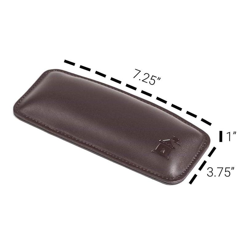 Motte by Castle – Leather Wrist Rest Cushion for Mice, Mouse Pads, and Laptops – Ergonomic Durable Wrist Pad with Anti-Slip Rubber Base (Woodland) Woodland