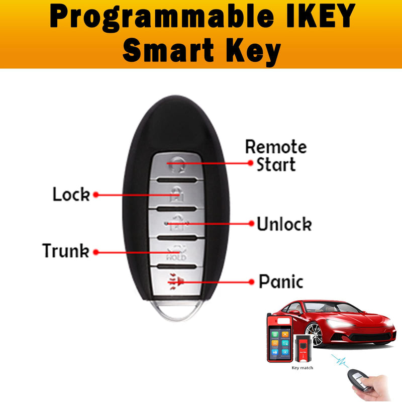 Autel Ikey Programmable Smart Key IKEYNS5TPR IKEYNS005AL for Nissan-Style Ultra-Long Range for 700+ Vehicle Programmed with Autel KM100 IM508 IM608