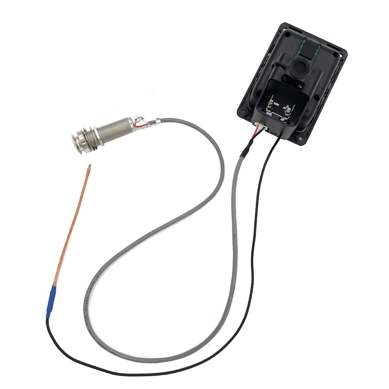 Acoustic Guitar Preamp Pickup EQ Tuner, 301 Mic Mode Plastic Guitar Preamp Equalizer Piezo Pickup Beat Tuner