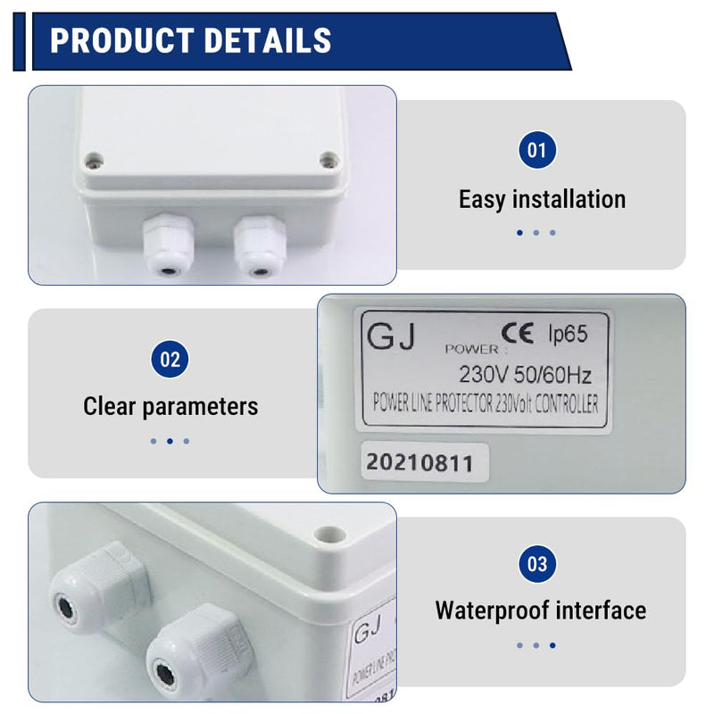 [AUSTRALIA] - Uadme Single Phase Mains Filter, 230V 10A EMI Filter, Single Phase AC Filter, Waterproof EMI Mains Filter, Stable Conductivity, Interference Free 