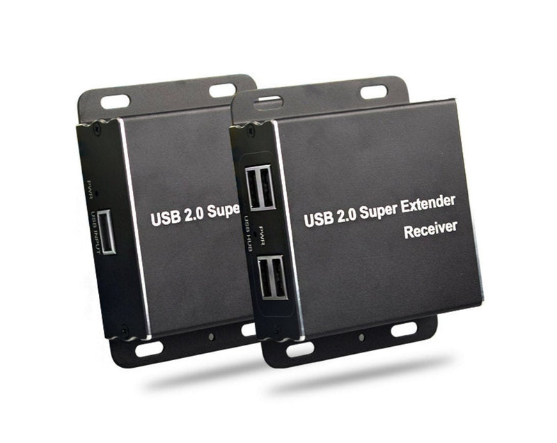 E-SDS USB Extender Over Cat5E/6 up to 196ft, USB2.0 Over Cat6 Cat5E Extender with 4 USB 2.0 Ports, Plug and Play, No Driver Needed Support All Operating System, Two Web Cameras Work Synchronously USB Extender 4 Ports