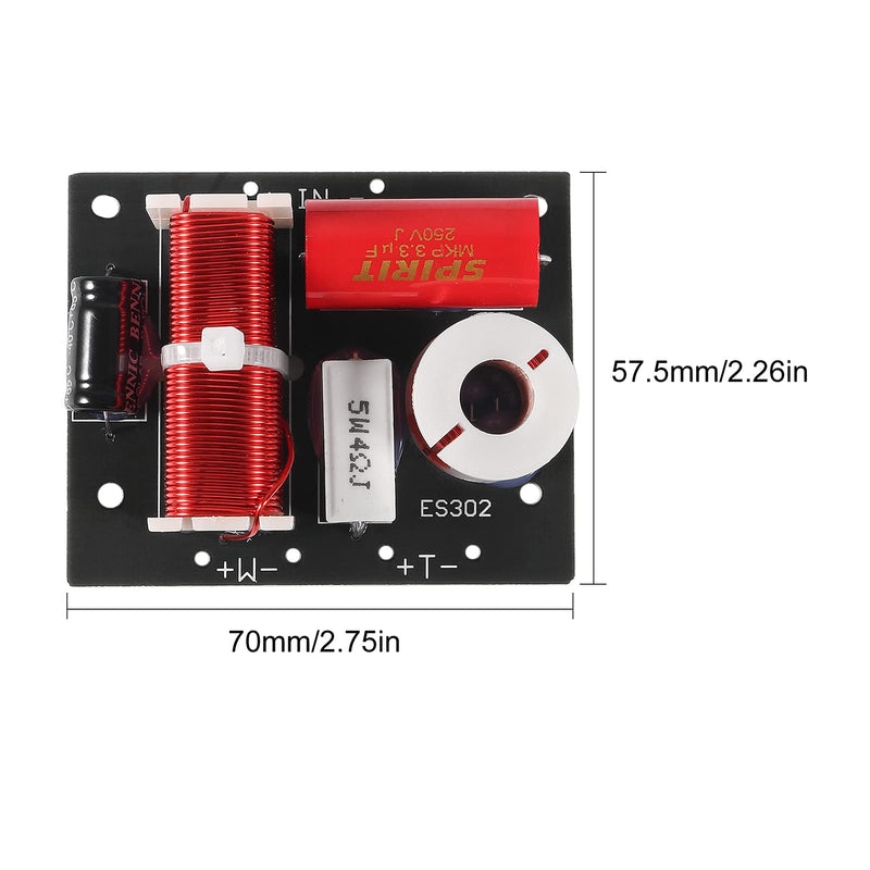 [AUSTRALIA] - 400W Speaker Frequency Divider 2 Way 2 Unit Hi-Fi Soundshelf Crossover Filters Woofer and Tweeter (2pcs) 2pcs 