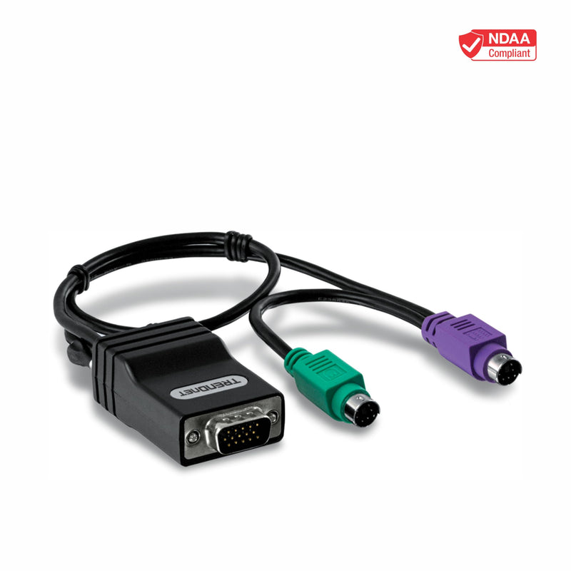TRENDnet CAT5 USB Server Interface Module, Connects CAT5 KVM Switch, Cat5/CAT5e/CAT6, VGA, USB Port, Windows/Linux/Mac, TK-CAT5U USB Cable
