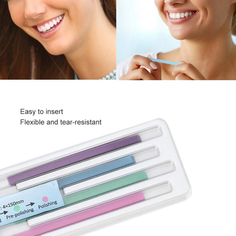 Nikou Dental Sanding Belts, 60pcs/Pack Tooth Sandpaper Versatility Belts Polishing Shiny Surface Contouring Tool Kit for Polishing Teeth