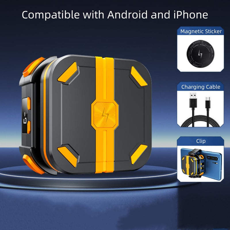 Magnetic Semiconductor Phone Cooler Fan with Rechargeable Battery | Temperature Display, Phone Cooling Fan for Gaming, Live Streaming, and Video Calls, Compatible with iPhone & Android