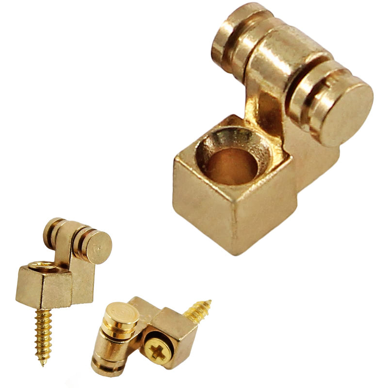 2 Pcs Guitar Roller String Tree, Gold String Tree Retainer Telecaster String Guide Bass String Retainer Screw for Tele Start(Brass)