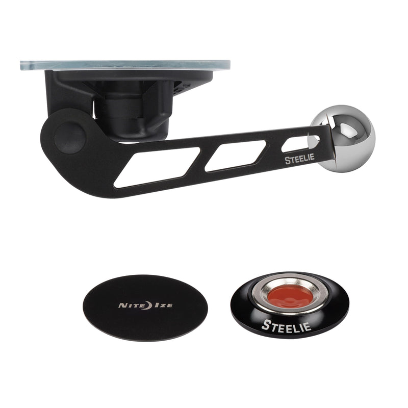 Nite Ize Steelie Windshield Kit - Magnetic Cell Phone Holder for Car Accessories - Sturdy Car Windshield Mount for Cell Phones - Orbiter