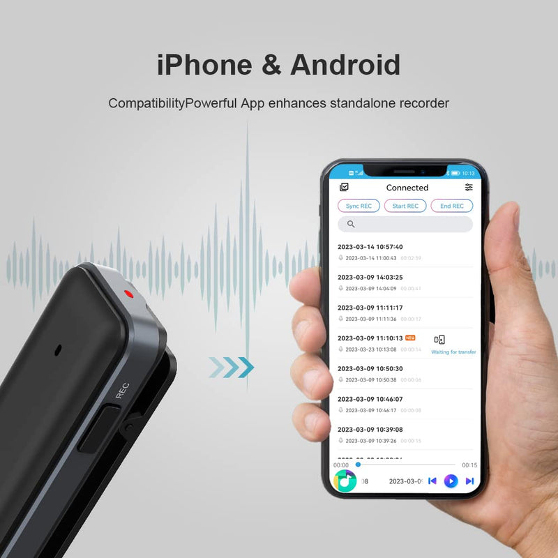 64GB Digital Voice Recorder, ZAQE Activated Recorder Voice Recorder with Playback Function USB Rechargeable Recorder Suitable for lectures, Meetings, interviews, Mini recorders
