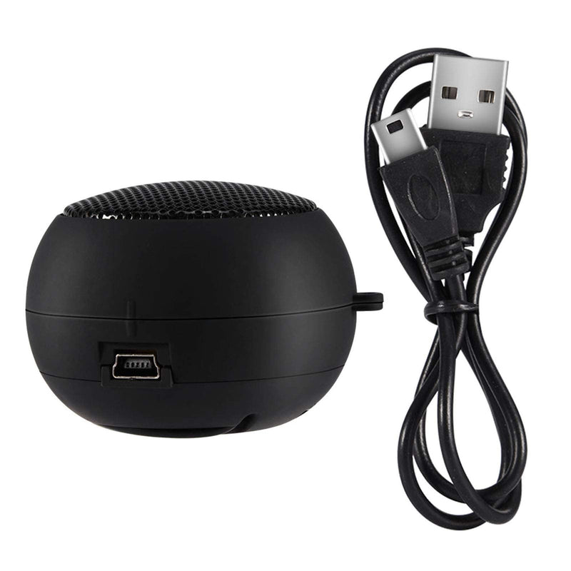 Lightweight Mini Portable Travel 3.5mm Speaker Built-in Battery for Mobile Phone MP3 PC (Black) black