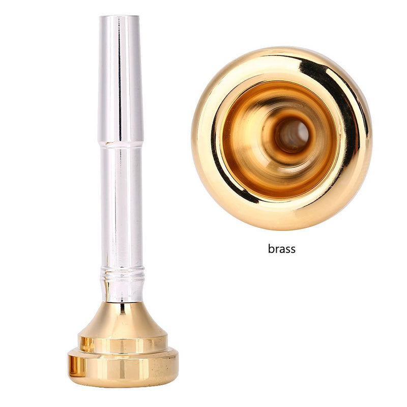 Trumpet Mouthpiece Set Brass Trumpet Mouthpiece with Storage Box Musical Instrument Accessory for 1/2c 3c 5c 7c Music Lover Beginner
