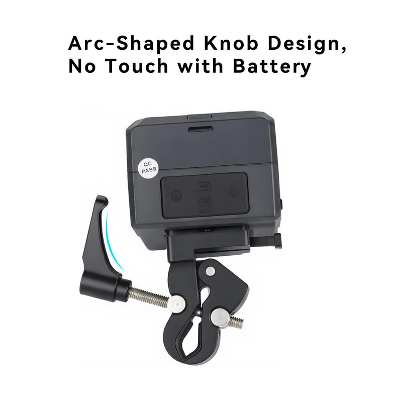 [AUSTRALIA] - V-Mount Battery Adapter with Clamp for Mounting to Lighting Stand and Support Rod 