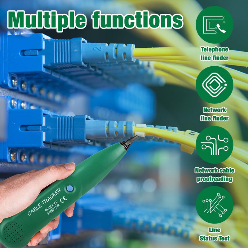 Cable Break Detector Robotic Lawnmower, Cable Tracker, Cable Finder, Cable Tester, Circuit Tester, Telephone Line Tracker for Network Maintenance Collation, Passage of Test Circuit Green
